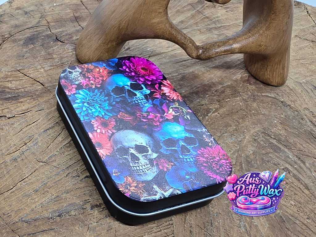 Just a Tin - Skulls & Flowers