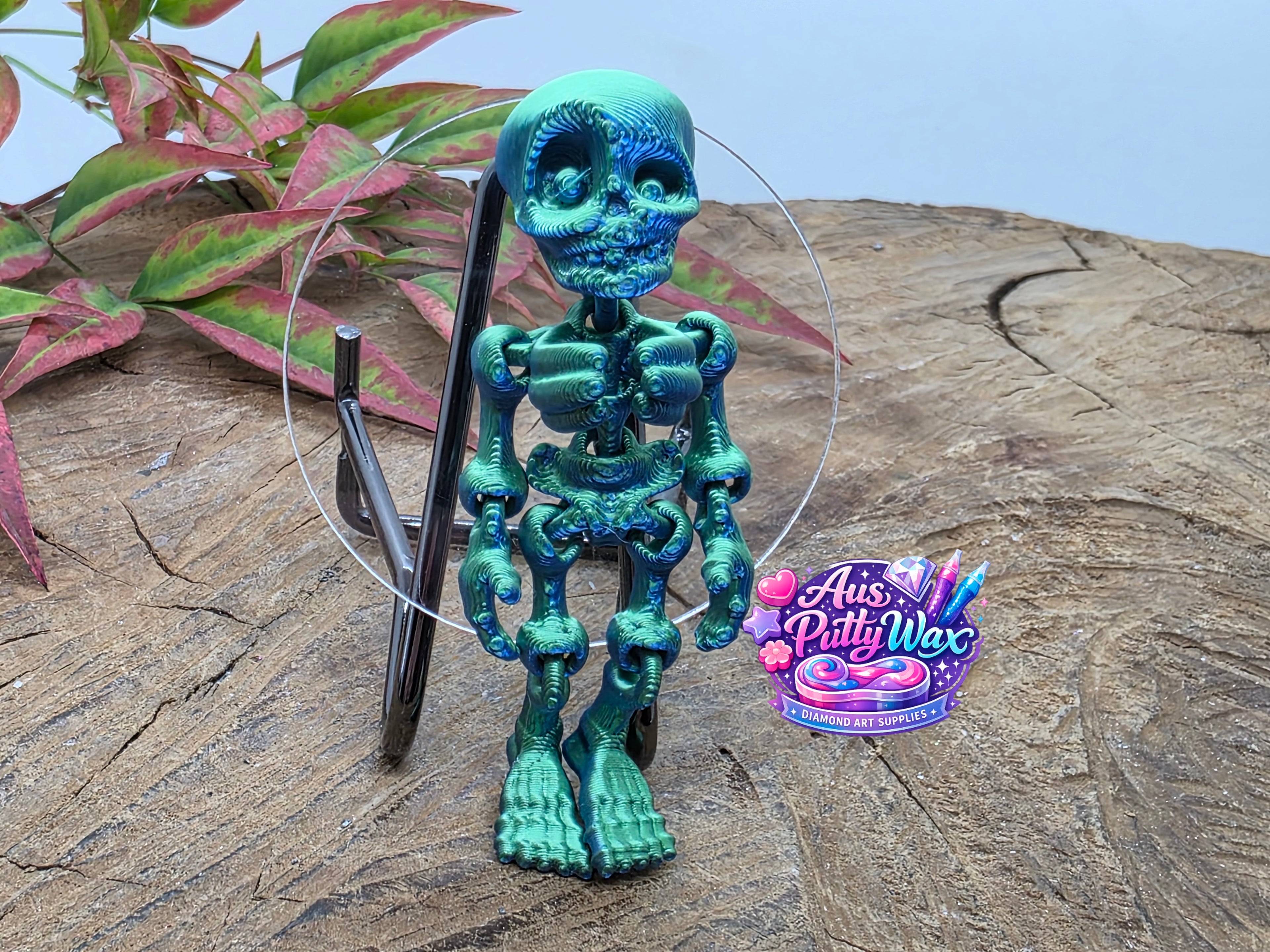 Movable Skeleton Cover Minder - Blue/Green