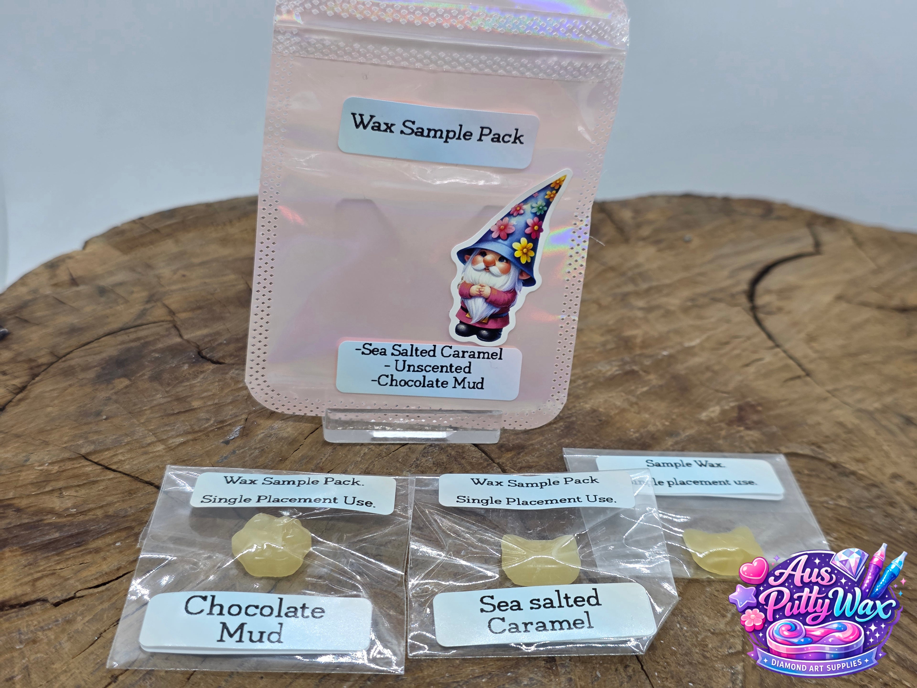 Wax Sample Pack - Sea Salted Caramel, Chocolate Mud, Unscented