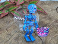 Movable Skeleton Cover Minder - Blue/Purple