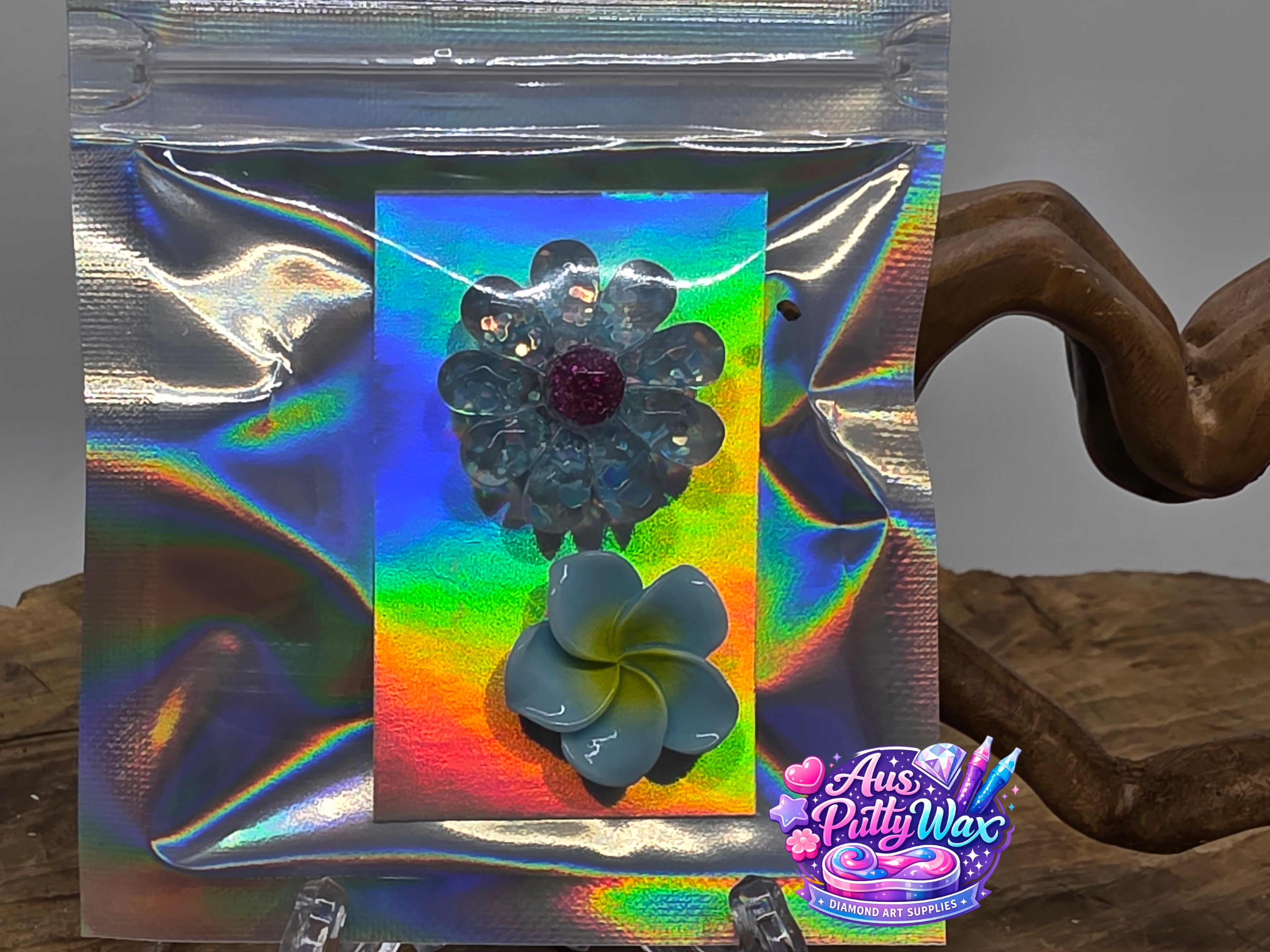 Blue Glitter Flower & Flower Cover Minders Pack