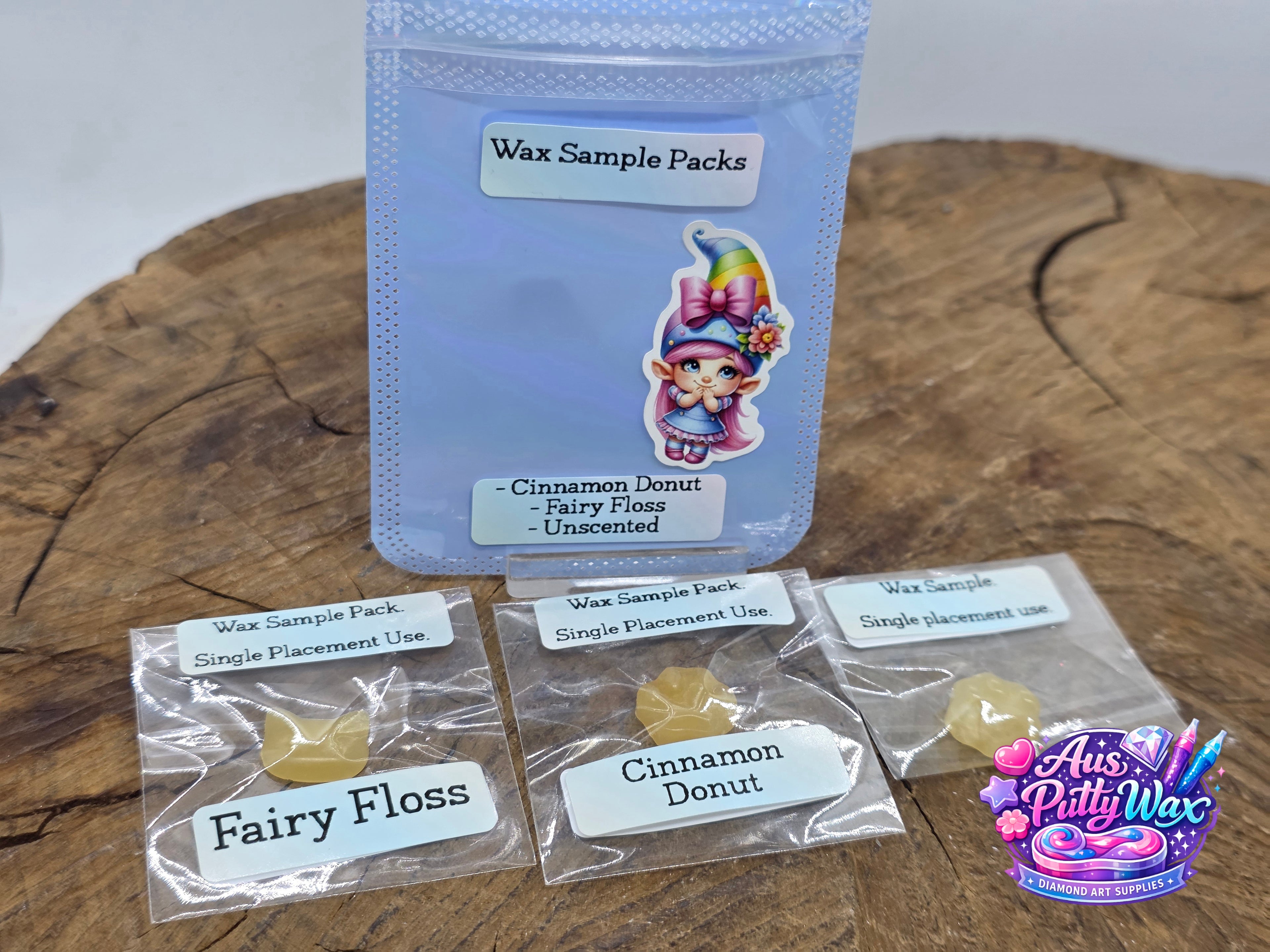 Wax Sample Pack - Cinnamon Donut, Fairy Floss & Unscented
