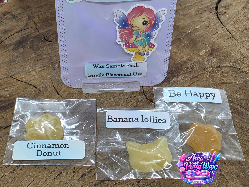 Wax Sample Pack - Banana Lollies, Be Happy, Cinnamon Donut