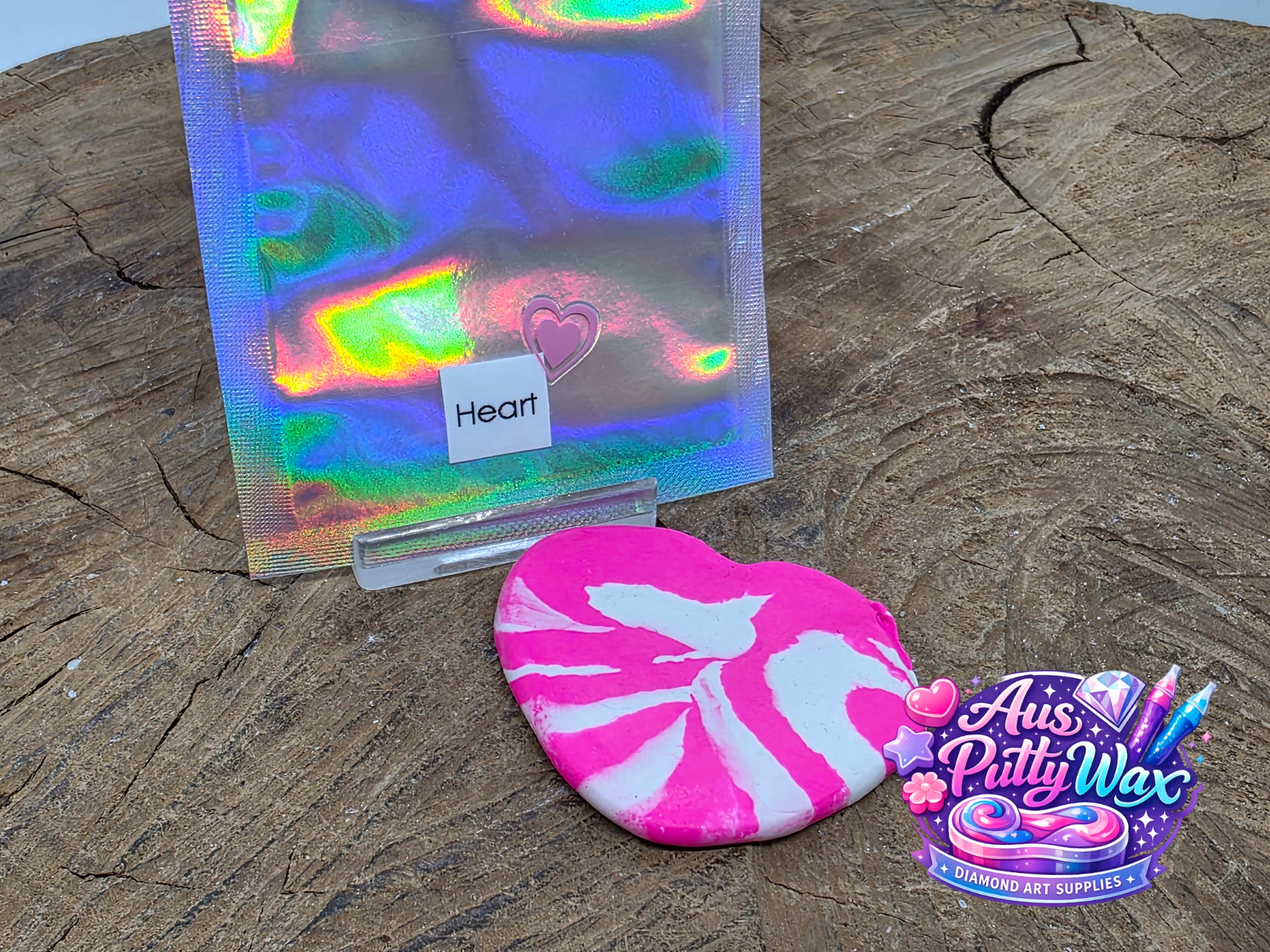 Bright Pink & White 💕 Heart 💕 Putty