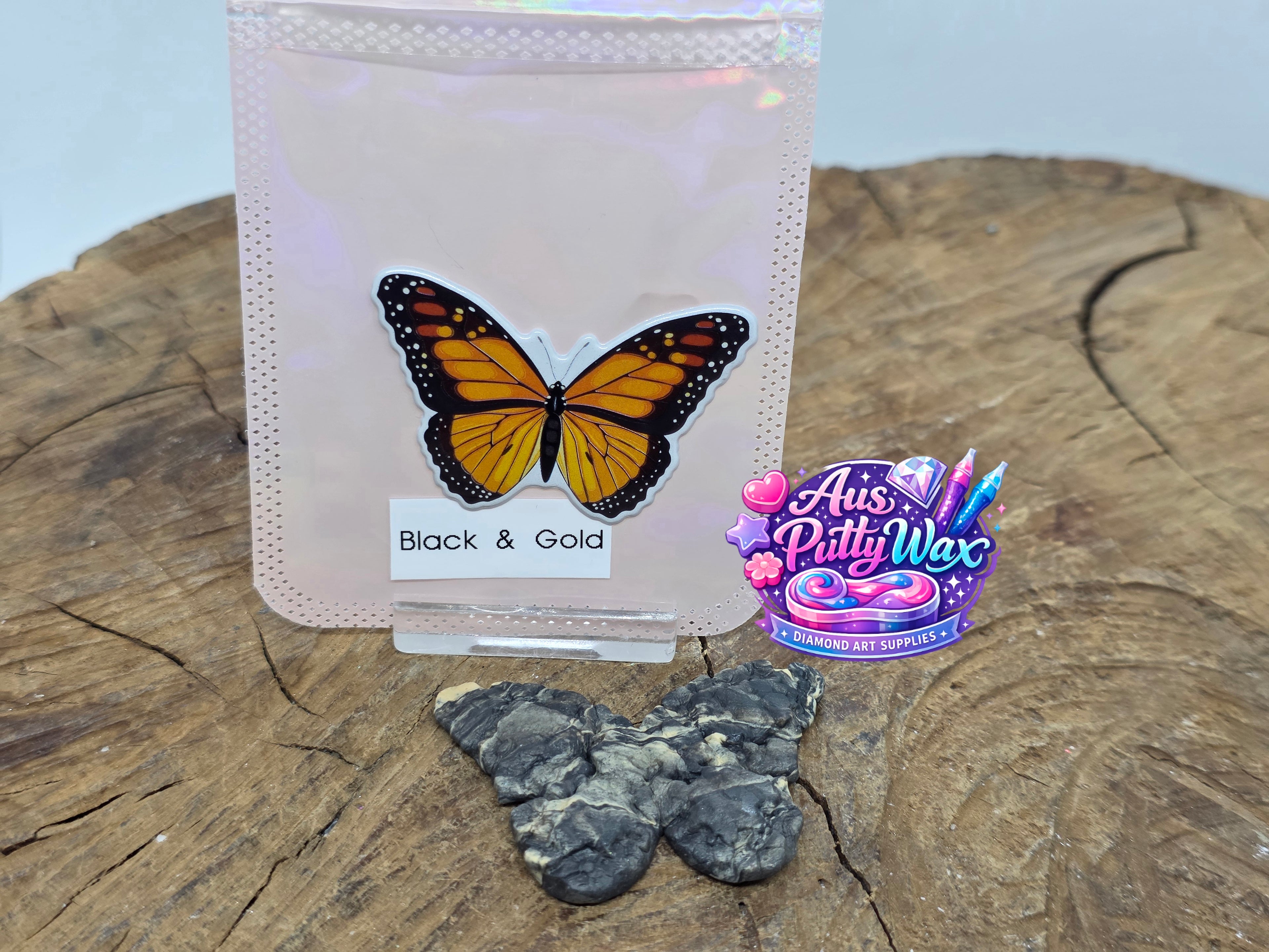Black & Gold Butterfly Putty
