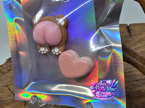 Bear Bottom & Light Pink Heart Macaroon Cover Minders Pack