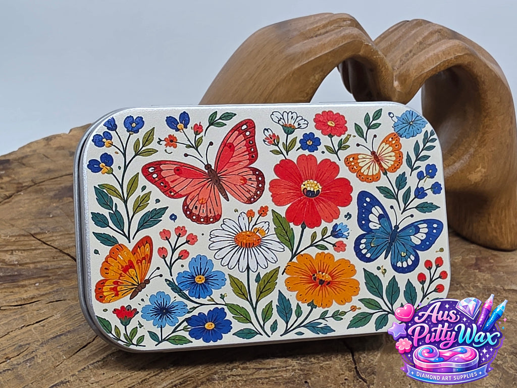 Just a Tin -  Butterflies & Flowers
